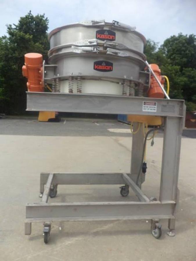 Used Kason Model K40-FT-SS High Throughput Single Deck Vibroscreen Low-profile Scalper/Screener/Sifter