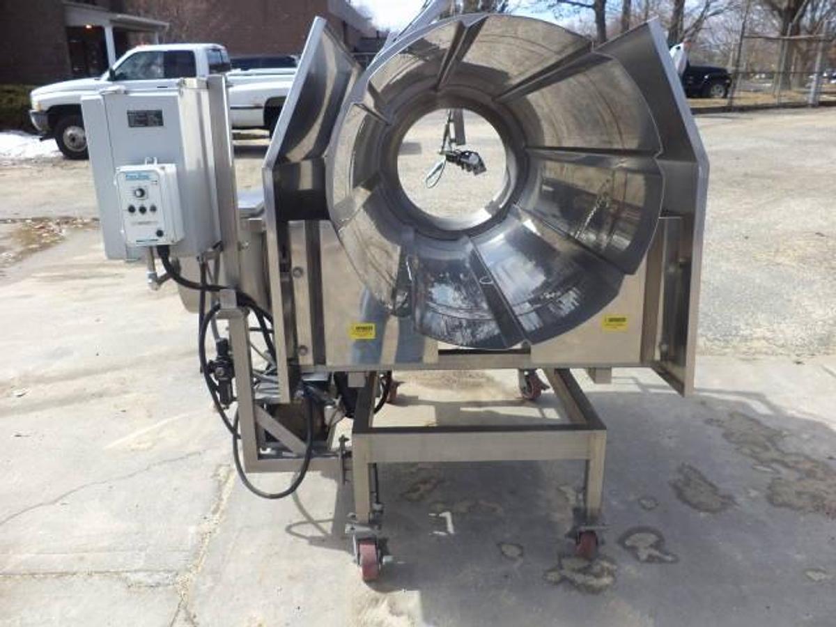 Used Foodesign “Quik-Coat” coating drum/seasoner, all stainless