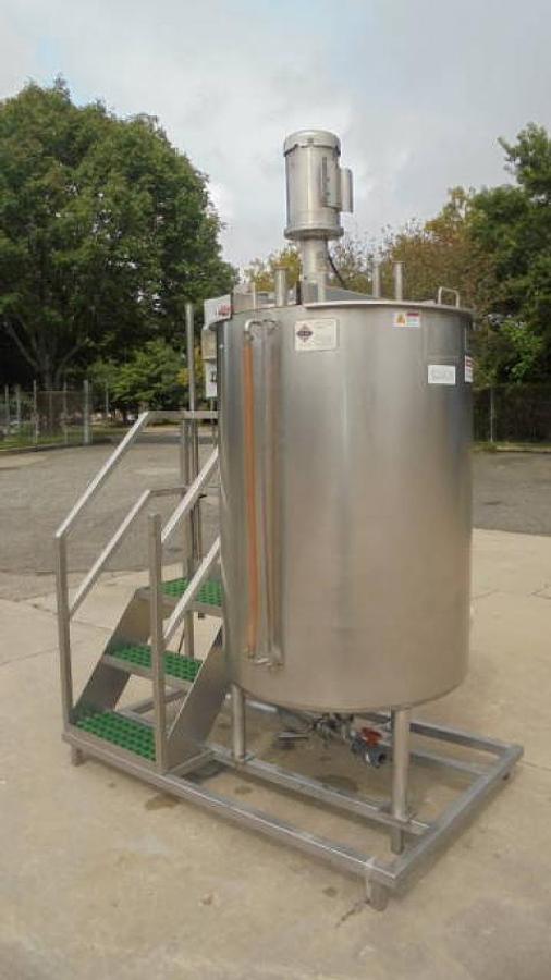 Used 233 Gallon Viatec SS Tank with Admix Rotosolver, 180 PSI Jacket