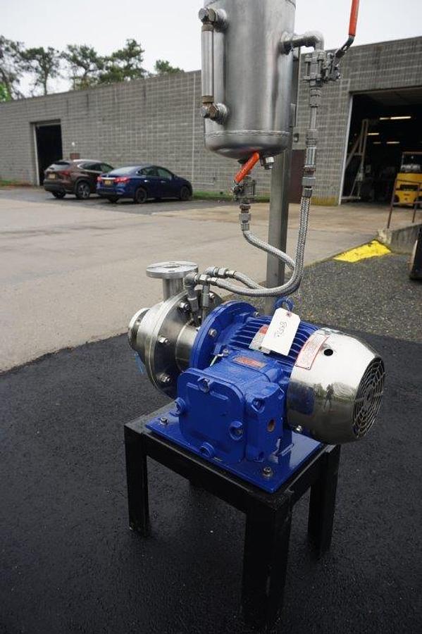 Used Silverson 450 Stainless Inline High Shear Mixer, 10HP Motor, Explosion Proof
