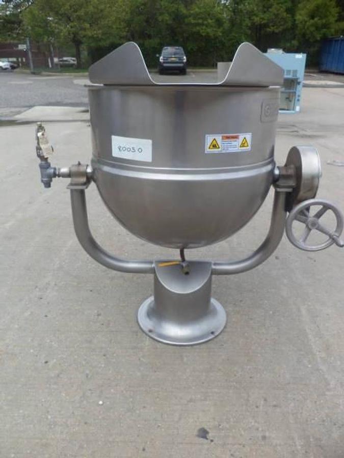 Used 40 Gallon Groen Stainless Steel Jacketed Tilt Kettle