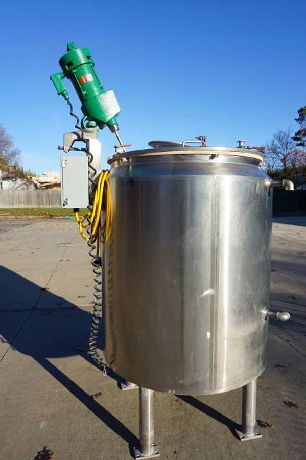 Used 200 Gallon Feldmeier 316 Stainless Mix Tank, 85 PSI Jacket