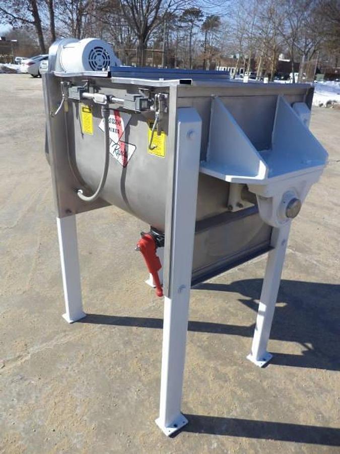 Used 10 cu. ft. Marion stainless steel paddle mixer, center bottom discharge