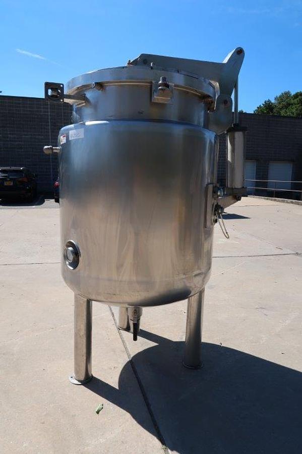 Used 400 Gallon Stainless Steel Jacketed Autoclave, Air Operated Lid