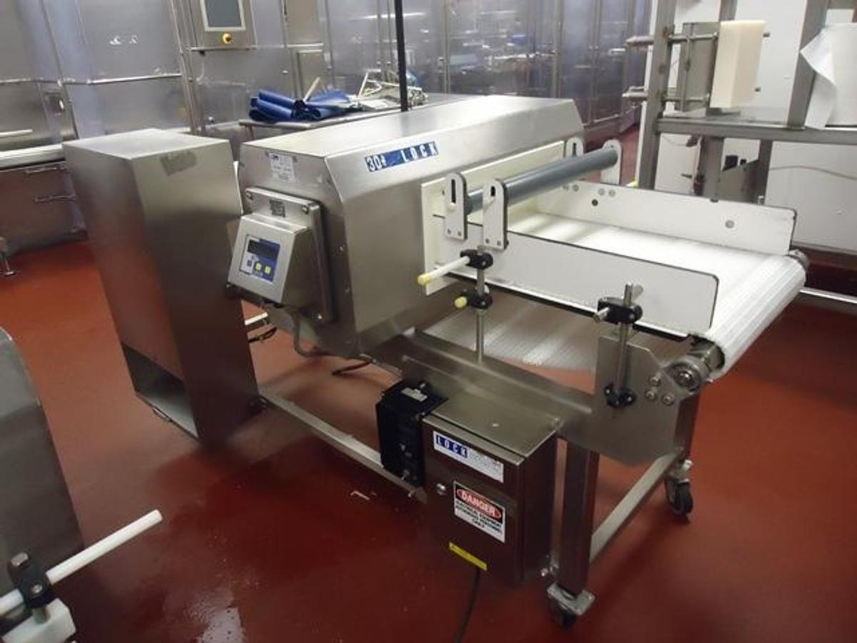 Used Loma/Lock Conveyorized Stainless Metal Detector, 19.5 In. Wide x 6.5 In. High