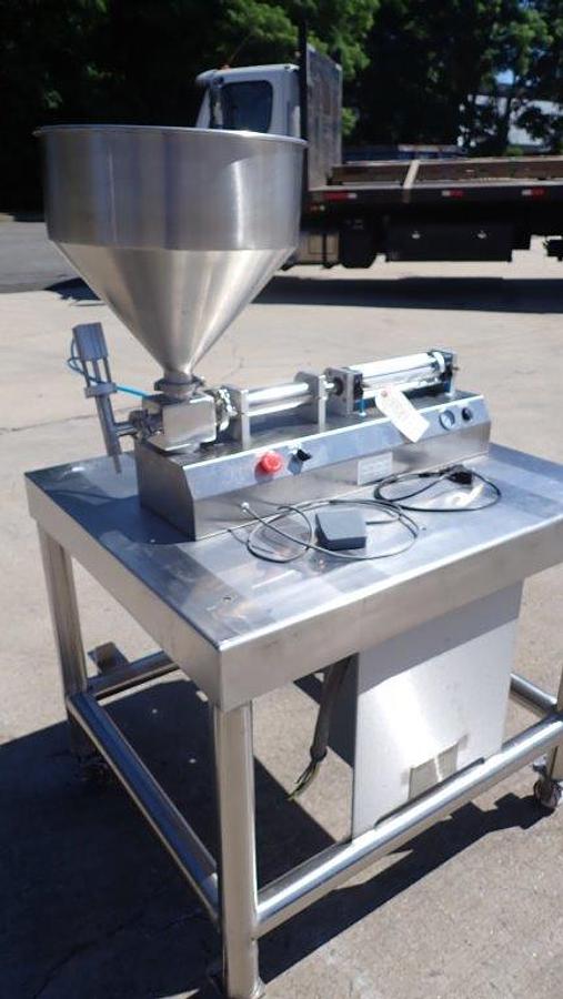 Used Tabletop Single Piston Filler, Air Operated