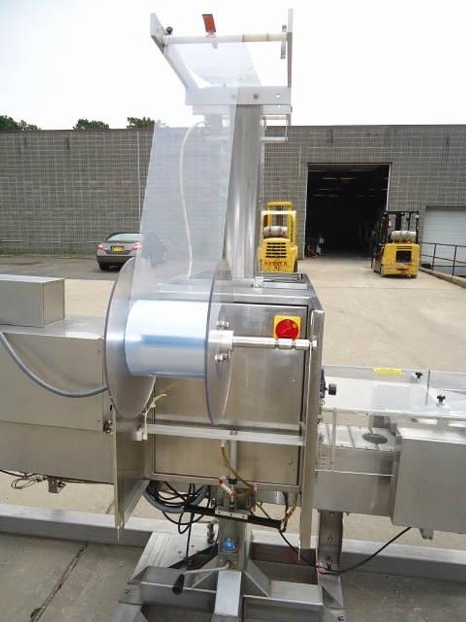 Used Axon Ez-300 Sleever/Bander With Shrink Tunnel