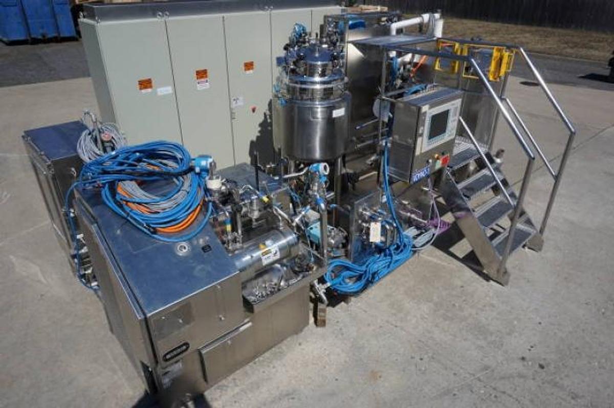 Used Krieger/Dyno-Mill Blending & Pulverizing Skid For Cosmetic Preparations