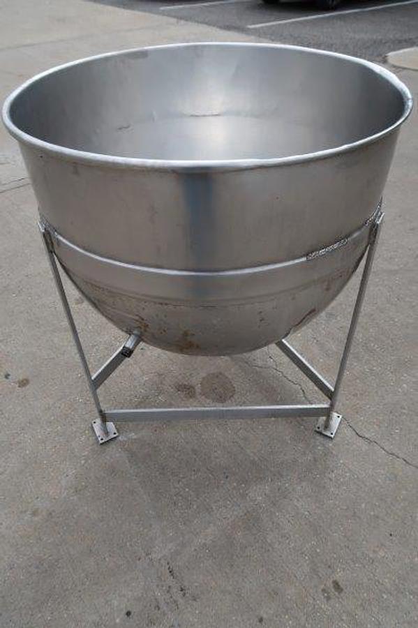 Used 60 Gallon Stainless Steel Jacketed Hemispherical Kettle