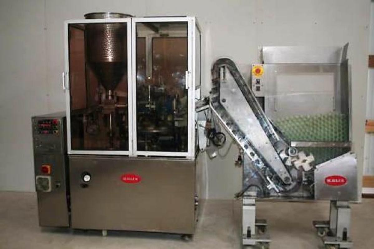 Used Kalix KX-80 Plastic Tube Filling and Sealing Machine, 80 Per Minute