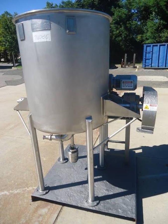 Used 125 Gallon Hamilton “Squirrel Cage” Agitated Tank, 316 Ss