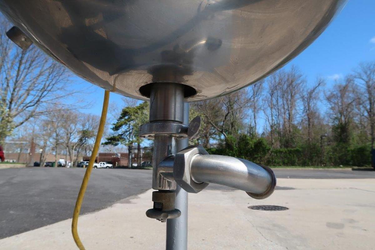 Used 60 Gallon Groen 316 Stainless Steel Twin Action Scraper Kettle, 100 PSI Jacket, XP