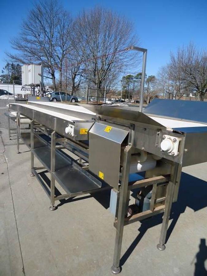 Used American Conveyor Corporation Multi-Section Conveyor, Stainless Steel