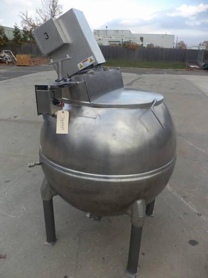 Used 200 Gallon Groen INA Spherical Scraper Agitated Kettle, 100 PSI Jacket