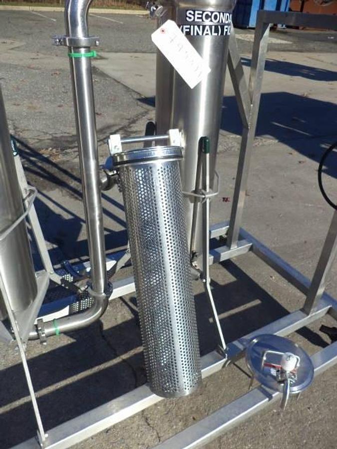 Used Alfa Laval 9 in. x 36 in. Twin Basket Filter, 316 Stainless Steel