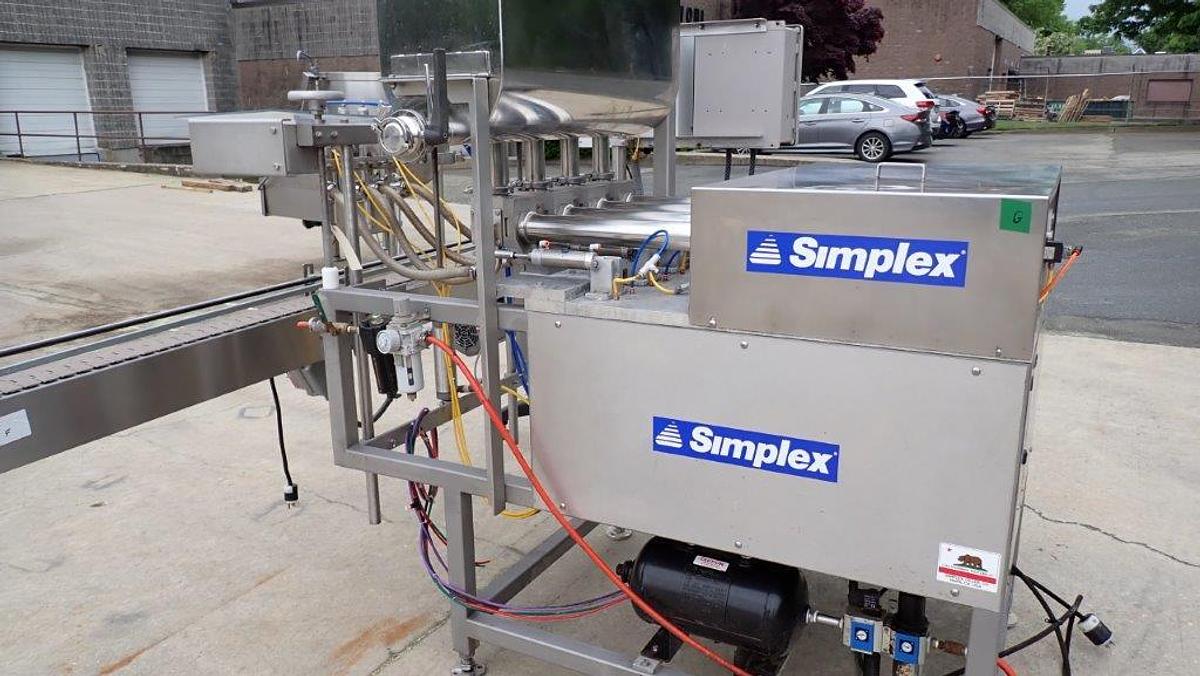 Used Simplex V-400 Four Piston Filling Machine, 32-Ounce Pistons