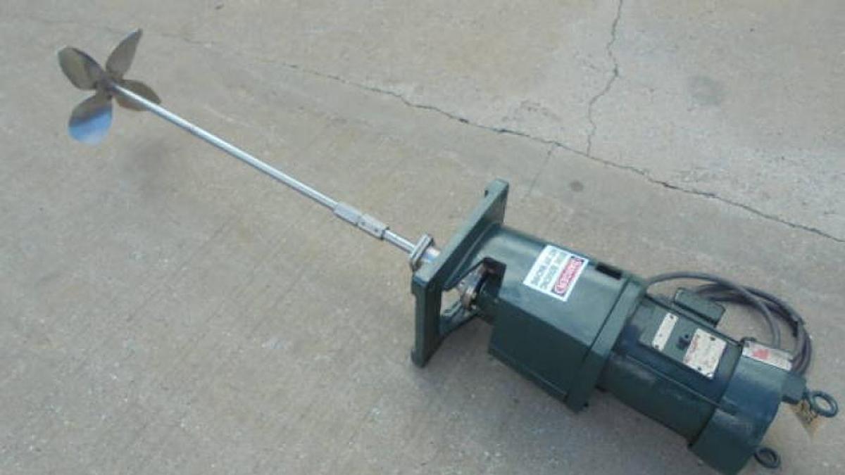 Used Lightnin 2HP Fixed Mount Agitator drive, with SS shaft, XP