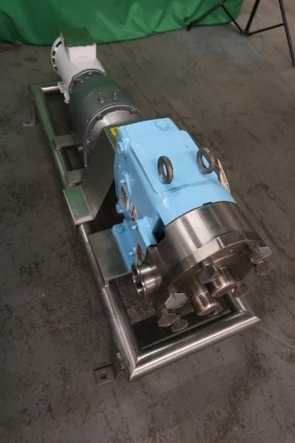 Used Waukesha 60 Stainless Positive Displacement Pump, Tri-Clamp Ports