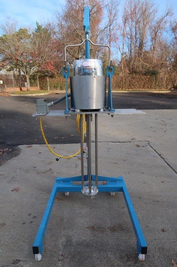 Used Silverson 7.5 HP High Shear Drop-In Mixer/Homogenizer, on Mobile Hydraulic Floor Stand