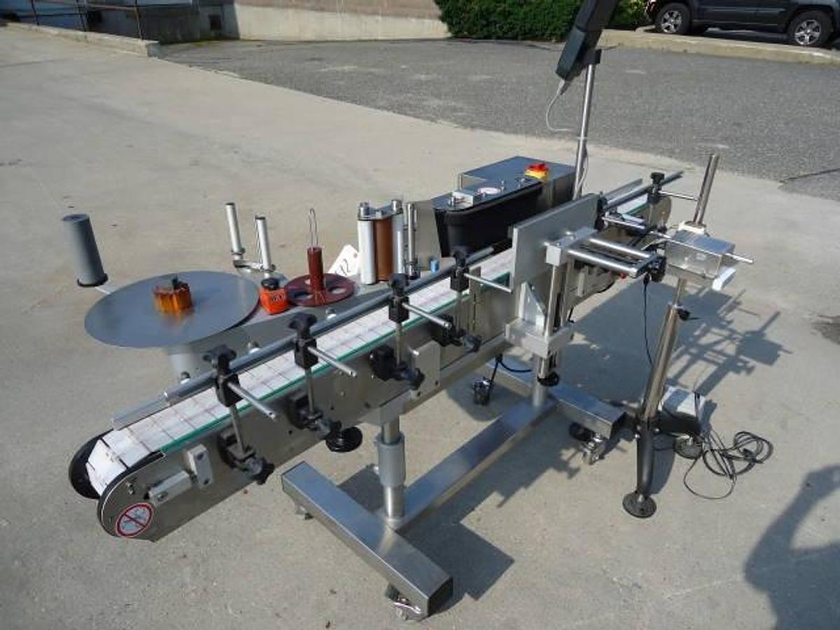 Used Cvc-300 Ii Stainless Steel Presssure Sensitive Spot-Wrap Around Labeler