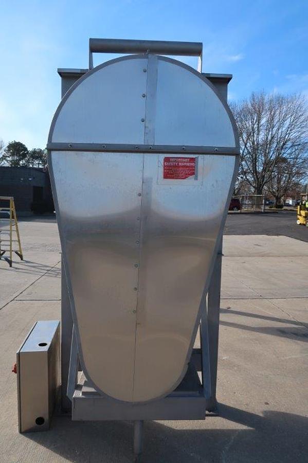 Used 120 Cu. Ft. A&M Process 316 Stainless Double Ribbon Blender, 40HP