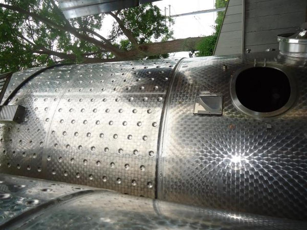 Used 3,000 Gallon Stainless Steel Dimpled Jacketed Closed Vertical Tank