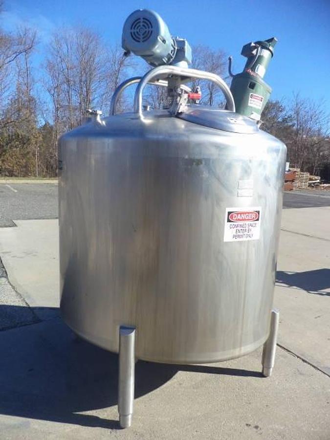 Used 500 Gallon DCI mix tank, Type 316 Stainless