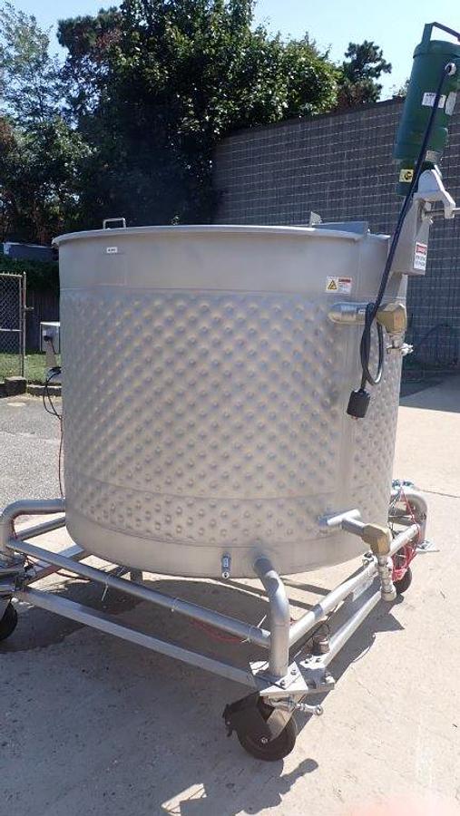 Used 500 Gallon A & B Process SS Dimple Jacketed Mix Tank, 316L