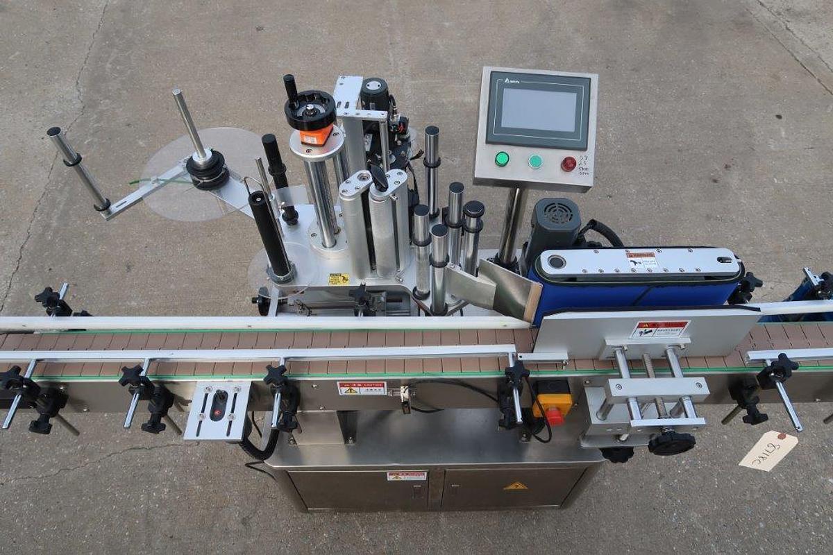 Used Sammi Pack Automatic Spot/Wraparound Pressure Sensitive Labeling Machine, with Coder
