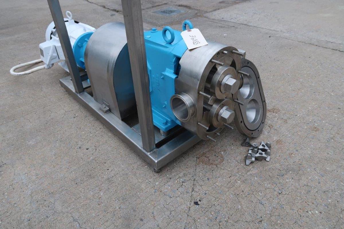 Used Waukesha 130-U2 SS Positive Displacement Pump, 10HP