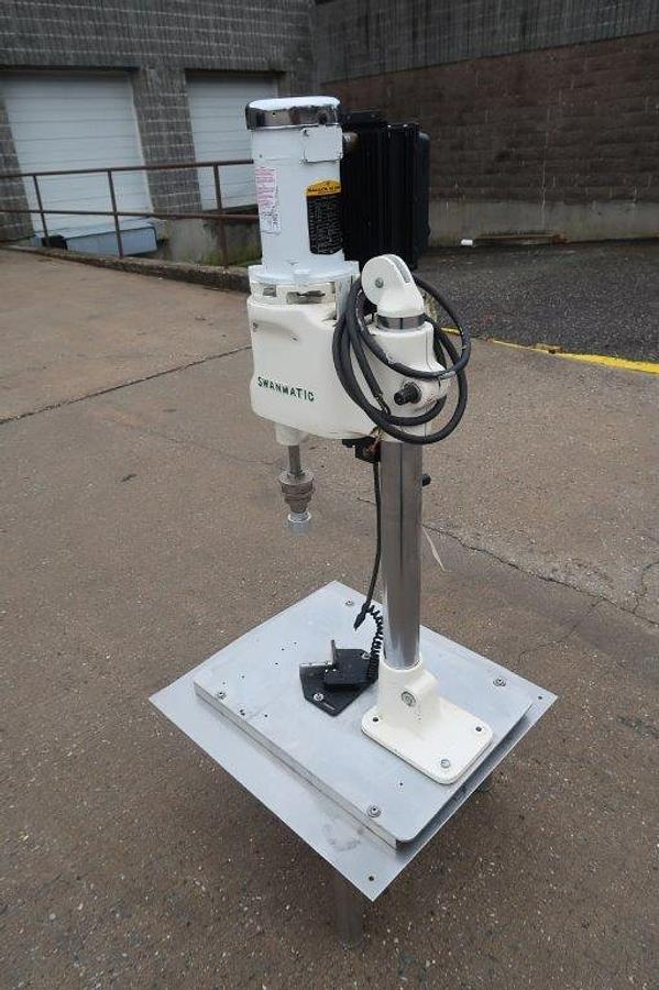 Used Swanmatic C300 Tabletop Semi-Automatic Capper, Single Phase Electric