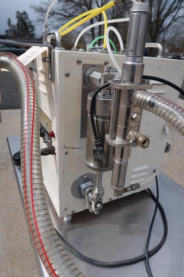 Used Filamatic DAB-8 Tabletop Two Head Piston Filler, 260cc