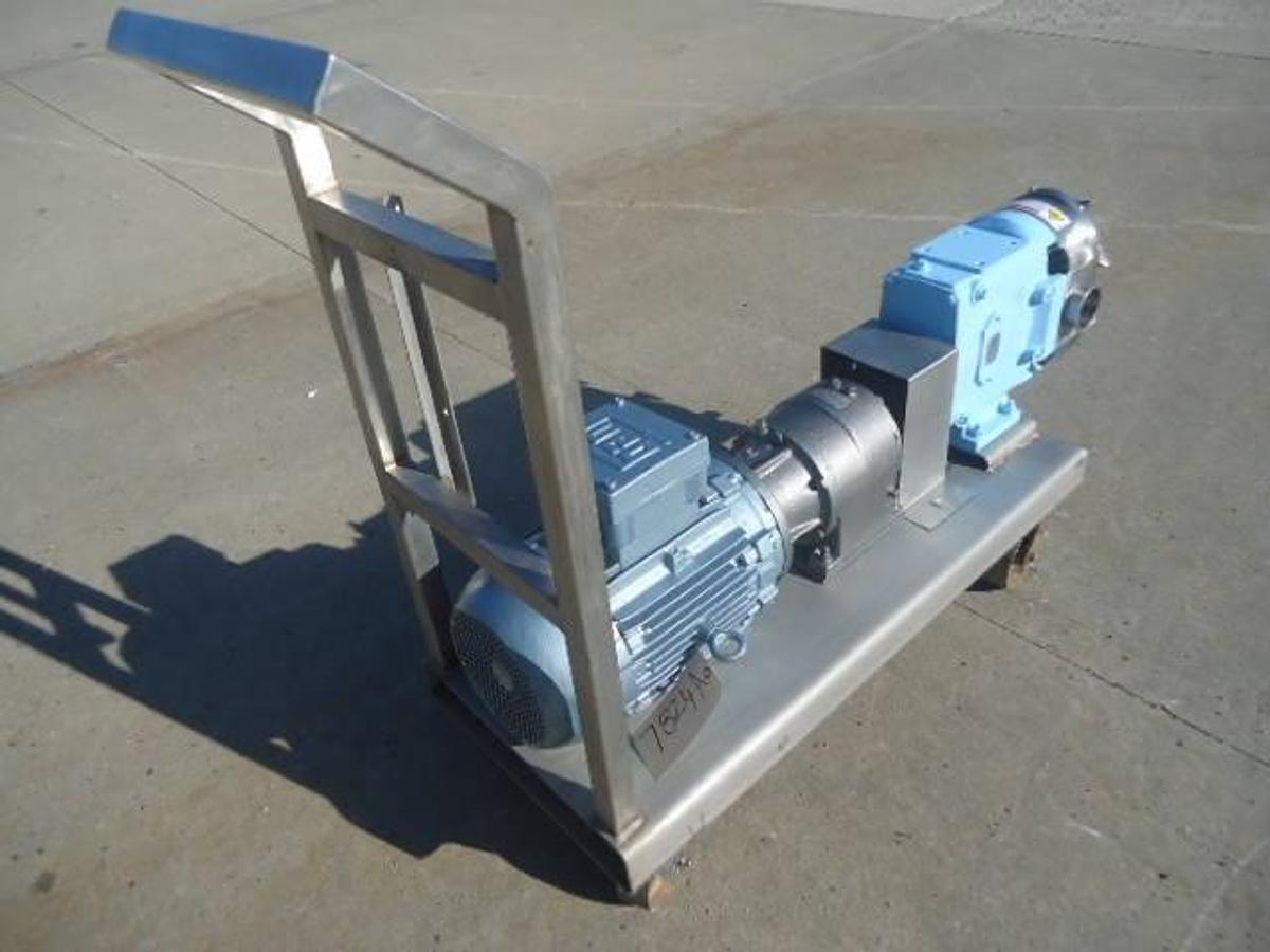 Used Waukesha 130 Stainless Steel Positive Displacement Pump, Portable