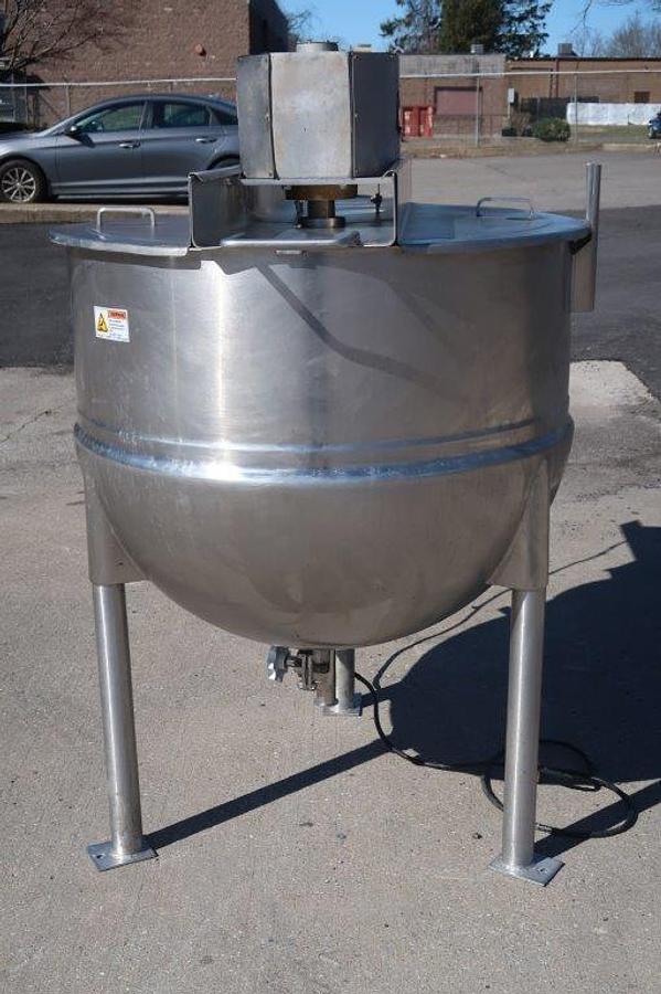 Used 100 Gallon Lee 316 SS Double Motion Kettle, 90PSI Jacket