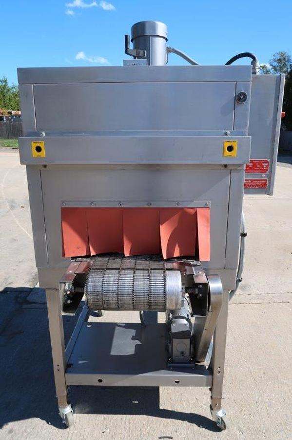 Used Shanklin T-7XL Stainless Steel Shrink Tunnel, On Casters