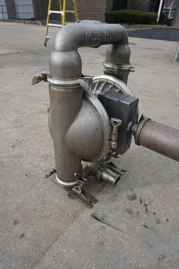 Used Wilden M8 Air Operated Double Diaphragm Pump, 316 SS