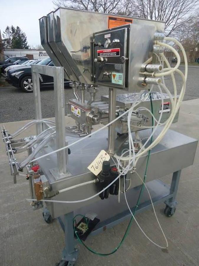 Used All-Fill Three Head Piston Filler, Air Operated