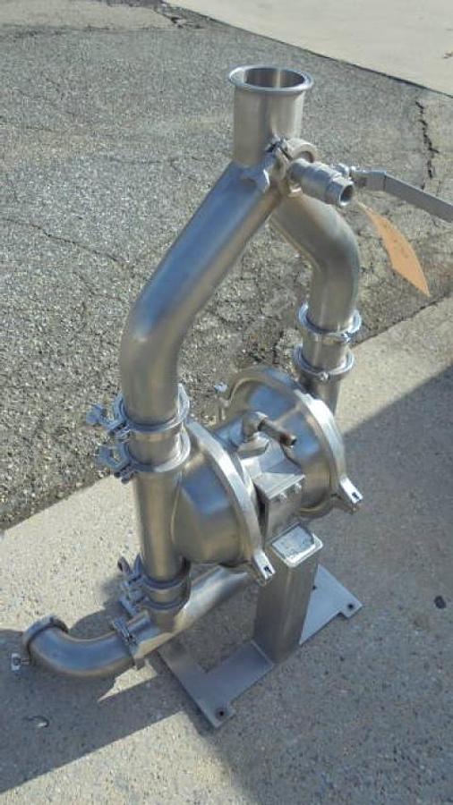 Used Murzan PI.50.SL Air Operated SS Double Diaphragm Pump, 3 Inch