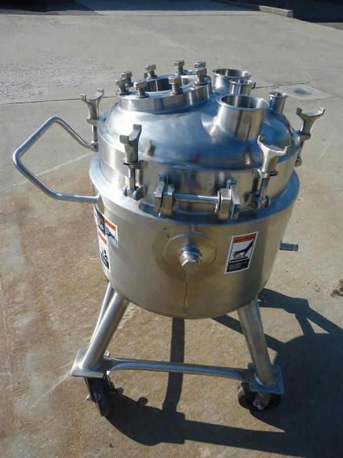 Used 65 Liter Walker Jacketed Sanitary Pressure Vessel, 316l Stainless Steel