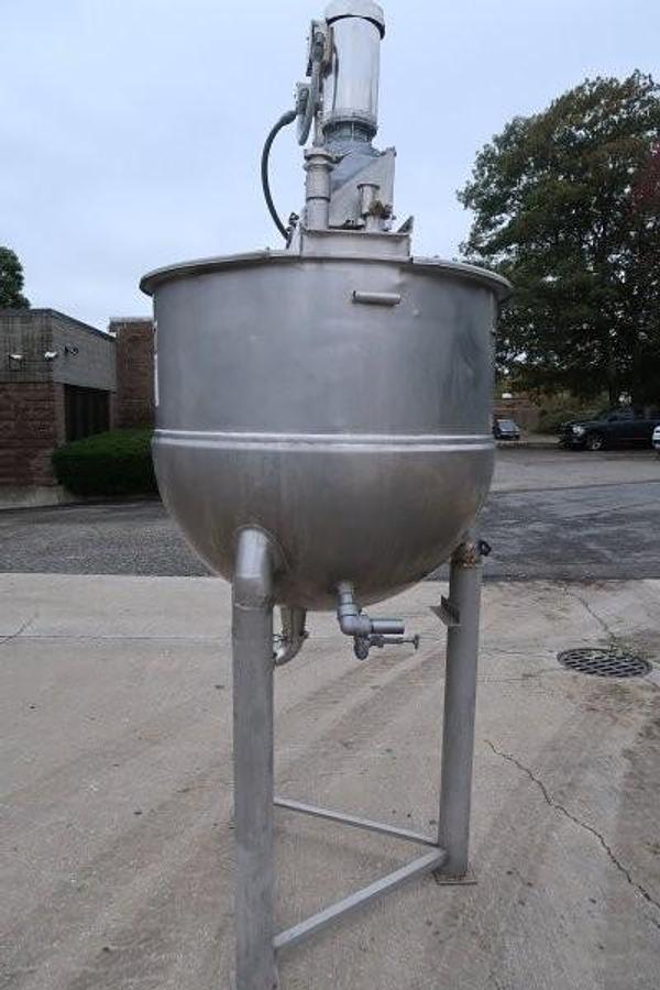 Used Groen 200 Gallon Twin Action Kettle, Stainless Motors