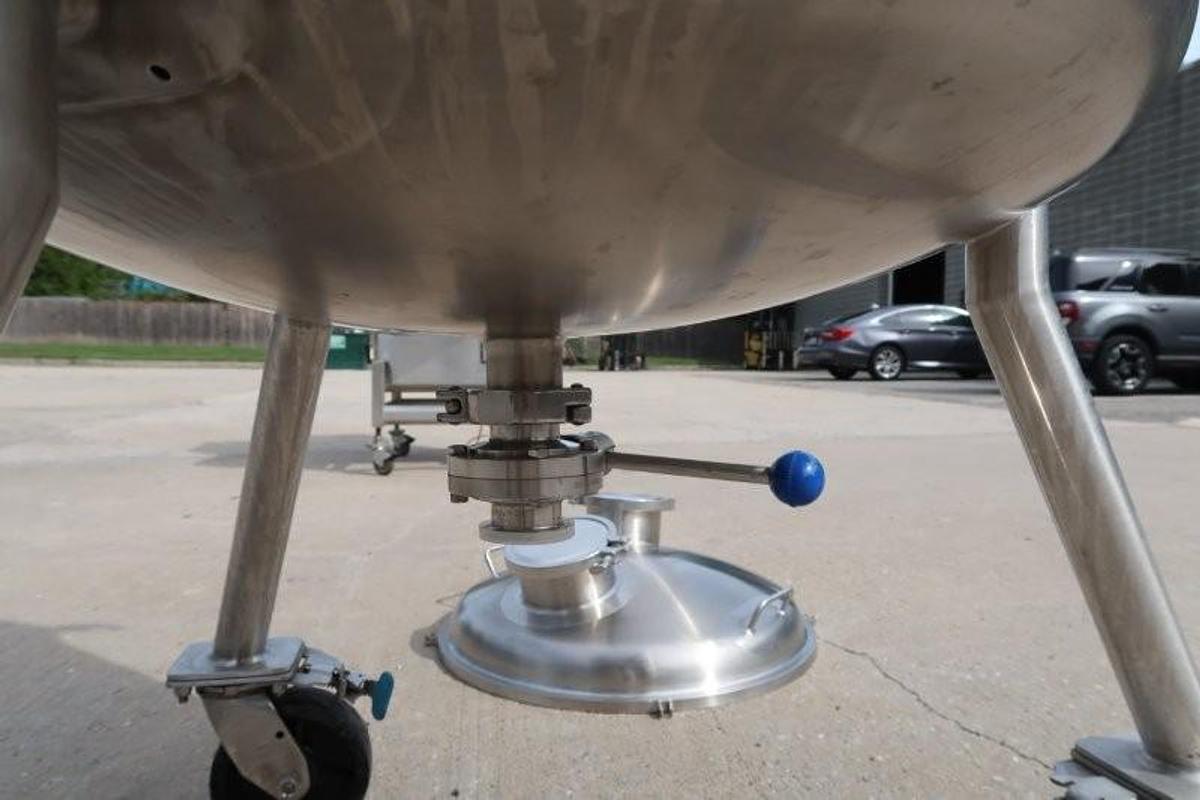 Used Walker 50 Gallon 316L Stainless Steel Jacketed Mix Tank