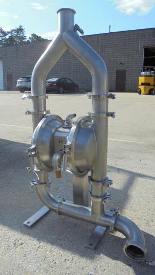 Used Murzan PI.50.SL Air Operated SS Double Diaphragm Pump, 3 Inch
