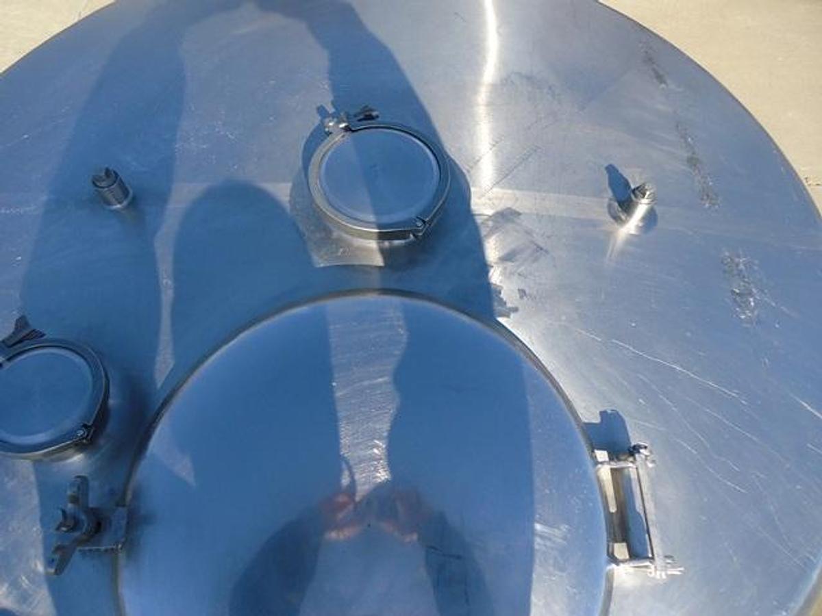 Used 450 Gallon DCI Type 316 Stainless Steel Cone Bottom Portable Tank-2