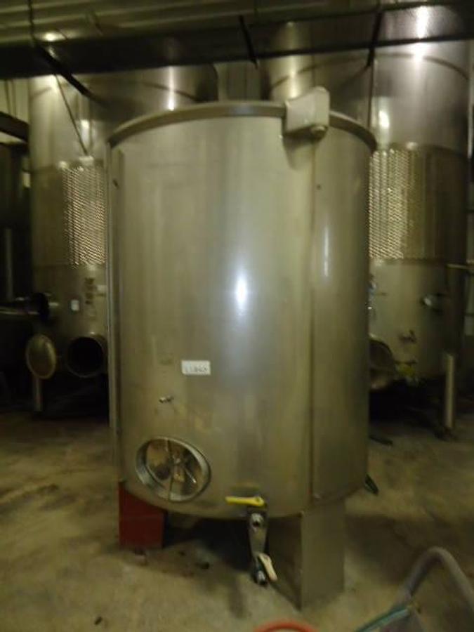 Used 1,000 Gallon Stainless Vertical Cone Bottom Tank, Open Top