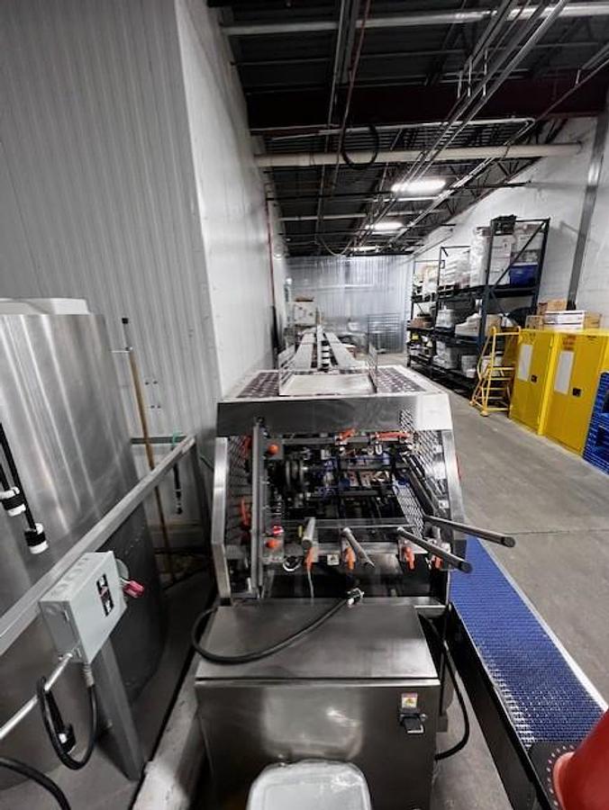 Used Keymac SS End Load Glue Cartoner, 60 Per Minute