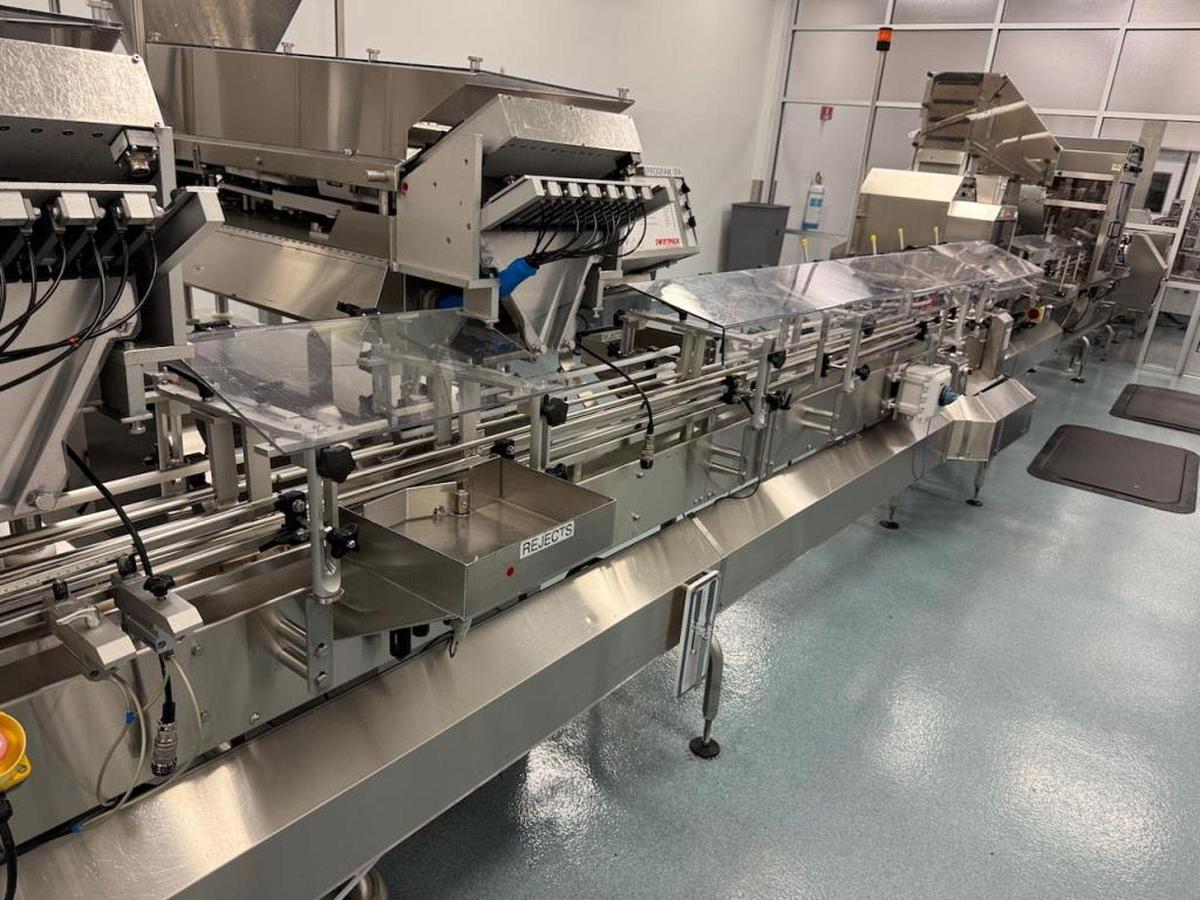Used Kalish Swiftpack Dual Station 12-Lane Tablet/Capsule Automatic Counter, with Conveyor