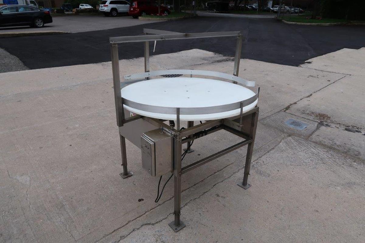 Used 48 Inch Diameter Rotary Unscrambling/Accumulating Table