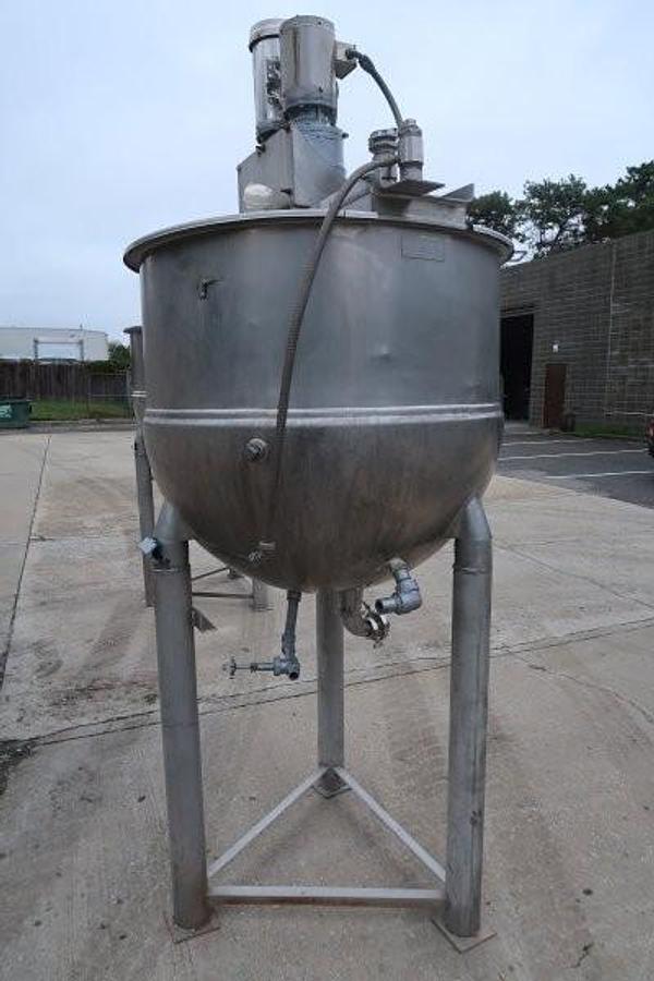 Used Groen 200 Gallon Twin Action Kettle, Stainless Motors