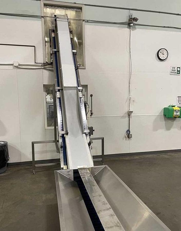 Used Stainless Steel Inclined Belt Conveyor