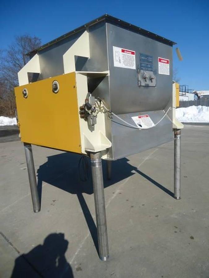 Used Forberg  Fzm-18 Stainless Steel Fluidized Zone Mixer, Twin Paddle